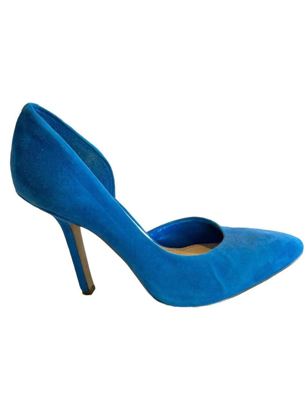BCBG Heels Paris Generation LT Blue Turquoise Suede Women’s US Size  7.5 B